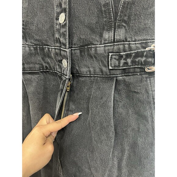 7 For All Mankind ‘After Horse’ Black Denim Jumpsuit Size Small RARE SAMPLE - Picture 4 of 9